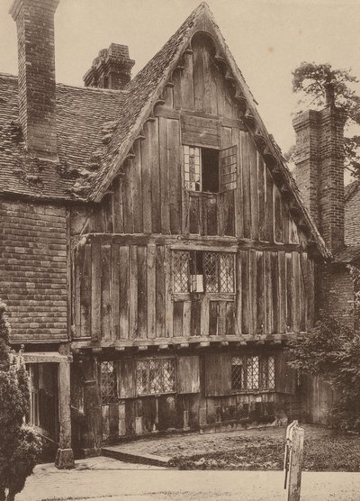 Na cmentarzu, Penshurst, Kent (zdjęcie czarno-białe) autorstwa William Galsworthy Davie