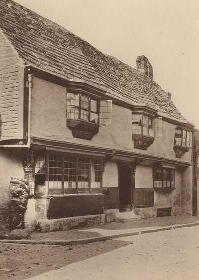 Star Inn, Alfriston, Sussex (zdjęcie czarno-białe) autorstwa William Galsworthy Davie