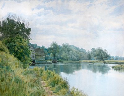 Ouse i młyn w Hemingford Grey autorstwa William Garden Fraser