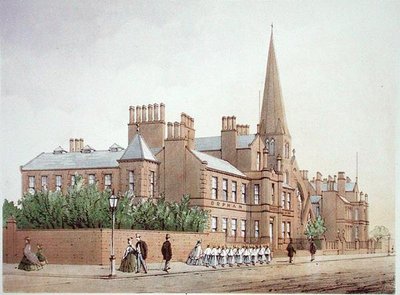 Orphan Boys Asylum, z książki „Modern Liverpool Illustrated” Williama Gavina Herdmana i A. Pickeringa, opublikowane 1864 (kolor lito) autorstwa William Gavin Herdman