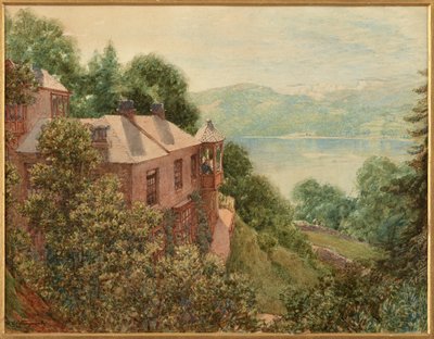 John Ruskin w swoim studium wieżyczki w Brantwood (akwarela) autorstwa William Gersham Collingwood