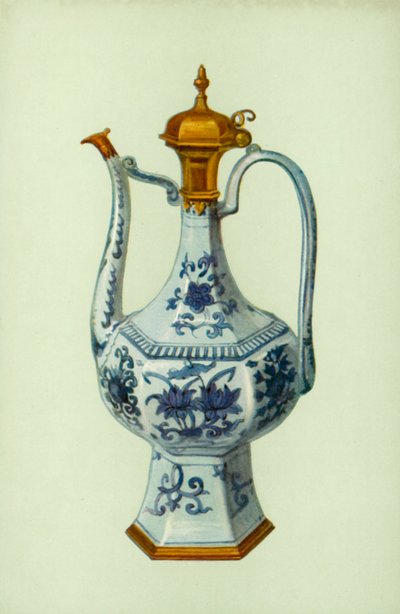 Ewer, okres Wan Li, chiński, z augsburską górą (kolor lito) autorstwa William Gibb