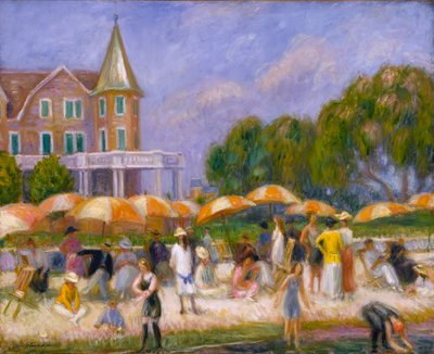Parasole plażowe w Blue Point autorstwa William Glackens