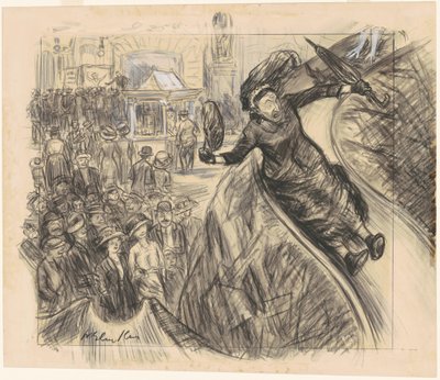 Zszedłem, że tam ślizga się szybciej niż Empire State Express autorstwa William Glackens