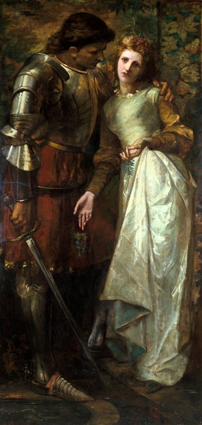 Ofelia i Laertes lub Ofelia Oto Rosemary, 1879. autorstwa William Gorman Wills