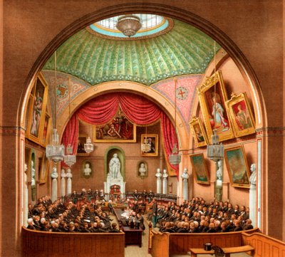 Izba Rady, Guildhall, City of London, 1886. autorstwa William Griggs