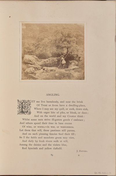 [Chłopiec z wędką i koszykiem, Anglia]. autorstwa William Grundy