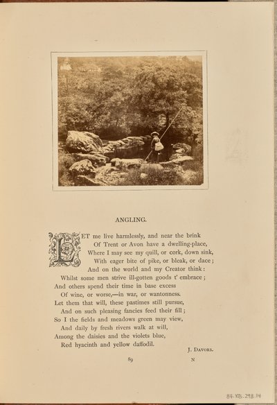 [Chłopiec z wędką i koszykiem, Anglia]. autorstwa William Grundy