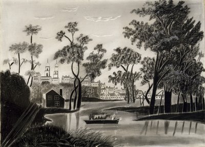 Scena pastoralna, prawdopodobnie 1825-1850 (grafit na papierze ściernym) autorstwa William Guy after Wall