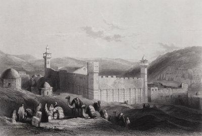 Hebron, Haram (rycina) autorstwa William H. Bartlett