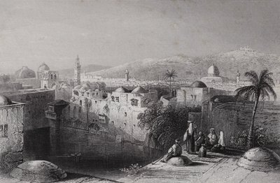 Basen Ezechiasza, Jerozolima (rycina) autorstwa William H. Bartlett
