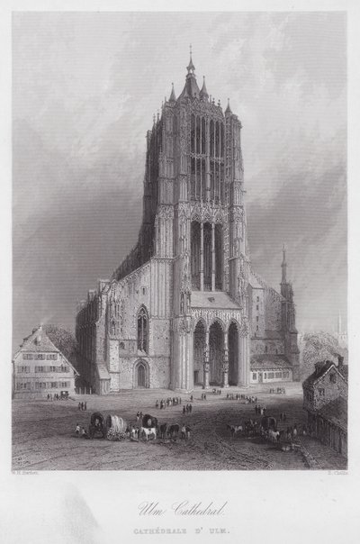 Katedra Ulm (rycina) autorstwa William H. Bartlett