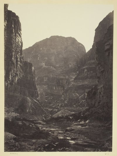 Kanon Kanab Wash, rzeka Kolorado, patrząc na południe, 1872. autorstwa William H. Bell