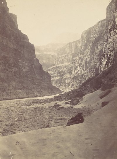 Wielki Kanon nad rzeką Kolorado, ujście Kanab Wash, patrząc na zachód, 1872. autorstwa William H. Bell