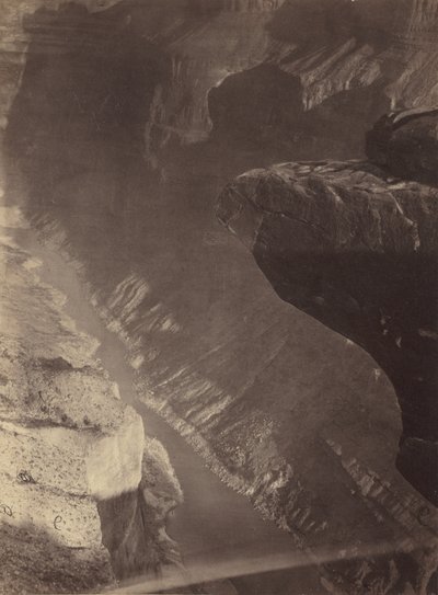 Patrząc na południe do Grand Canon, Colorado River, Sheavwitz Crossing, 1872. autorstwa William H. Bell