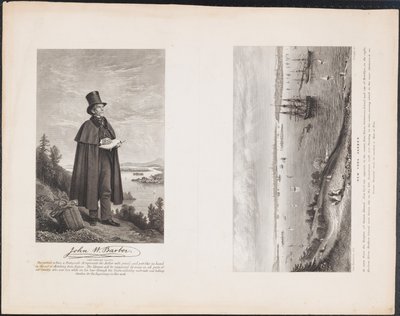 A. John W. Barber; B. New York Harbor, c.1849 (grawerowanie) autorstwa William H. Dougal