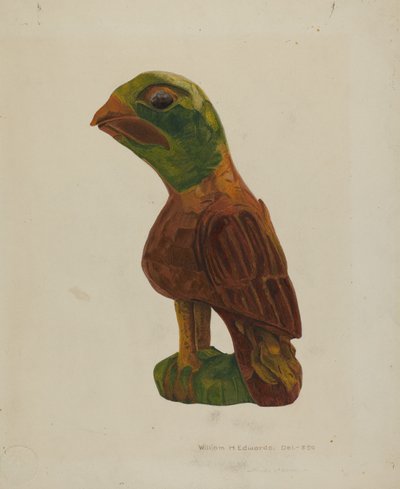 Pa. Niemiecki Rzeźbiony Ptak, c. 1939. autorstwa William H Edwards