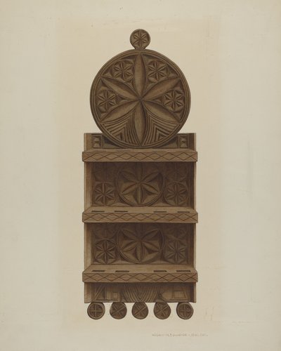 Pa. Niemiecki stojak na łyżki, ok. 1900 r. 1942. autorstwa William H Edwards