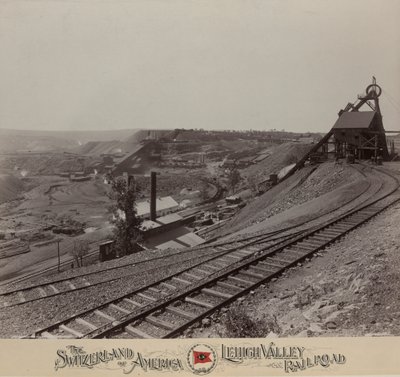 Knickerbocker Colliery w pobliżu Shenandoah, Lehigh Valley Railroad autorstwa William H. Rau