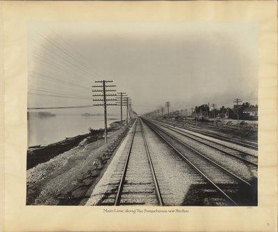 Linia główna wzdłuż Susquehanna w pobliżu Steelton autorstwa William H. Rau