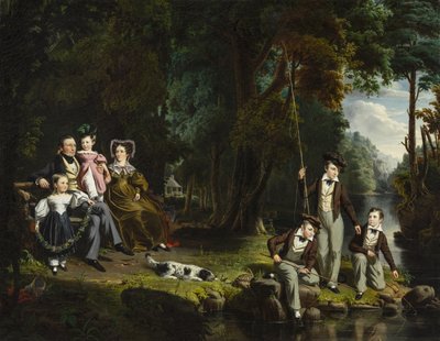 Alexander Masterton i jego żona i dzieci, 1834 autorstwa William Hamilton