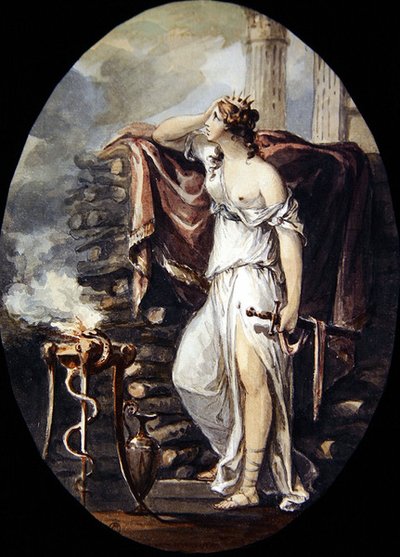 Dido (akwarela na papierze) autorstwa William Hamilton