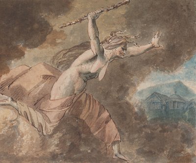 Zazdrość z Domu Zazdrości Owidiusza Księga II, wiersze 760-796 recto..., 1770-80. autorstwa William Hamilton