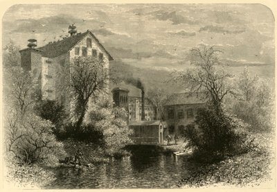 „Młyny nad rzeką Blackstone”, 1872. autorstwa William Hamilton Gibson