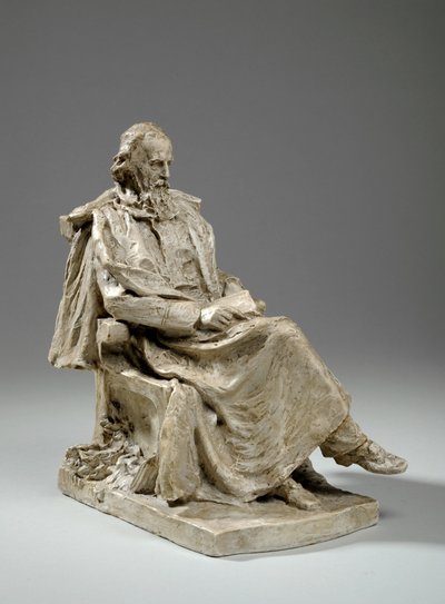 Maquette for Alfred, Lord Tennyson z siedzibą w Trinity College, Cambridge, c.1909 (tynk) autorstwa William Hamo Thornycroft