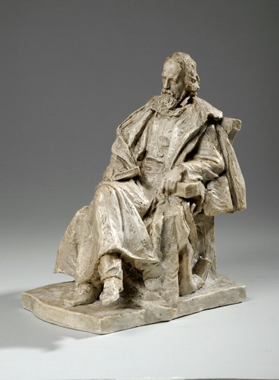 Maquette for Alfred, Lord Tennyson z siedzibą w Trinity College, Cambridge, ok. 1909 (tynk) autorstwa William Hamo Thornycroft