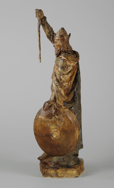 Makieta do posągu Alfreda Wielkiego, ok. 1901 (tynk malowany) (zob. też 876154-5) autorstwa William Hamo Thornycroft