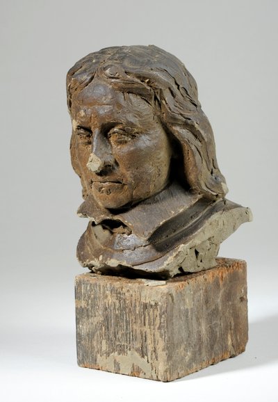 Portret Olivera Cromwella (wosk i drewno) (patrz także 440363) autorstwa William Hamo Thornycroft
