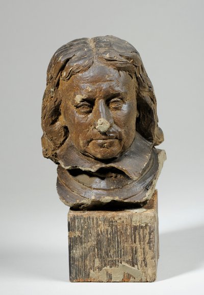 Portret Olivera Cromwella (wosk i drewno) (patrz także 440364) autorstwa William Hamo Thornycroft