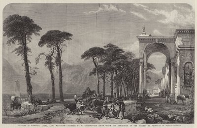Dzień targowy, Luino, Jezioro Maggiore autorstwa William Harding Collingwood-Smith