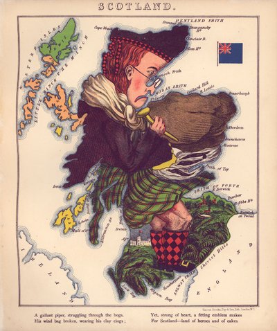 Geograficzna zabawa - czyli humorystyczne zarysy różnych krajów, ze wstępem i wierszami opisowymi LOC 84675540-7 autorstwa William Harvey