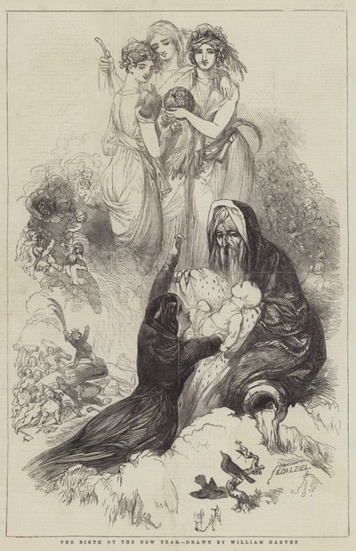 Narodziny Nowego Roku autorstwa William Harvey