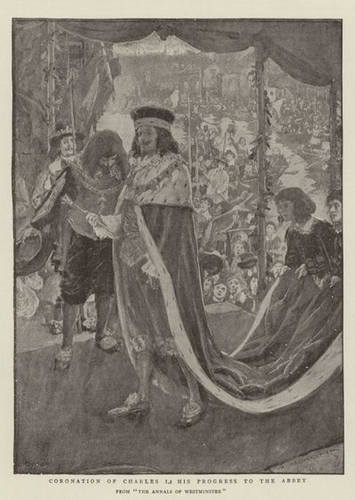 Koronacja Karola I, jego postęp do opactwa autorstwa William Hatherell