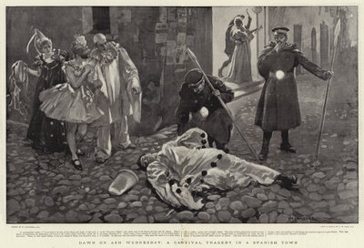 Świt w Środę Popielcową, karnawałowa tragedia w hiszpańskim mieście autorstwa William Hatherell