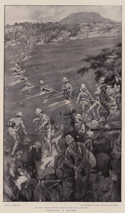 Przeprawa przez rzekę autorstwa William Hatherell