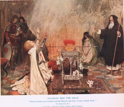 Galahad widzi Graala, ilustracja z „Króla Artura” autorstwa William Hatherell