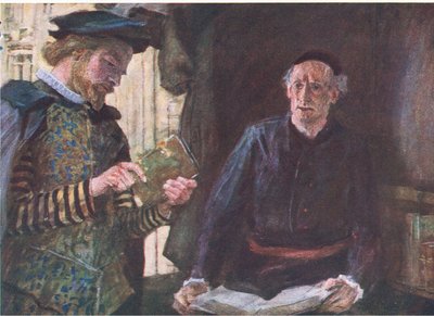 Szekspir kupuje tom na straganie z książkami z My Magazine, wyd. 1922 autorstwa William Hatherell