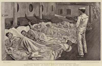 Sleepers, Wake!, scena wczesnego poranka nad Ophir autorstwa William Hatherell