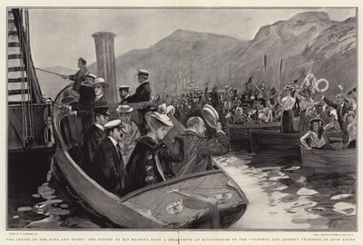 Rejs Króla i Królowej, Powrót Jego Wysokości z Deer Drive w Kinlochmore do Victoria and Albert, zakotwiczony w Loch Leven autorstwa William Hatherell