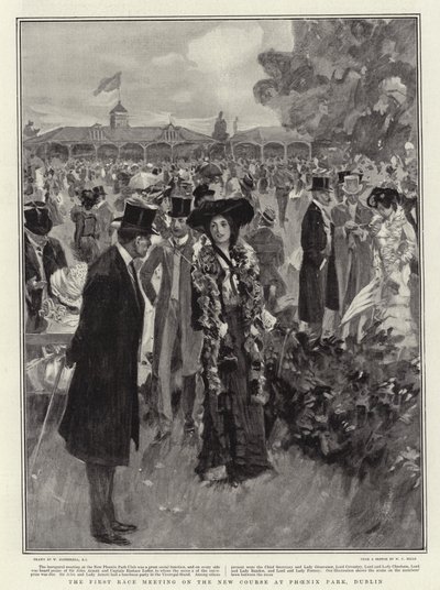 Pierwsze spotkanie wyścigowe na nowym torze w Phoenix Park w Dublinie autorstwa William Hatherell