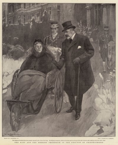Król i cesarzowa Fryderyk na terenie Friedrichshof autorstwa William Hatherell