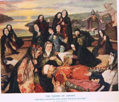 Odejście Artura, ilustracja z „Króla Artura” autorstwa William Hatherell