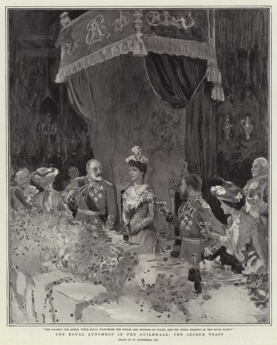 Królewskie śniadanie w Guildhall, Drugi Toast autorstwa William Hatherell