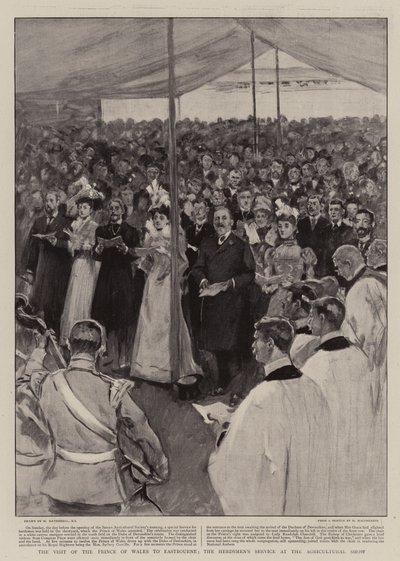 Wizyta Księcia Walii w Eastbourne, Służba Pasterska na Wystawie Rolniczej autorstwa William Hatherell