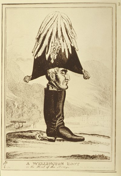 But Wellingtona, czyli szef armii, 1827 autorstwa William Heath