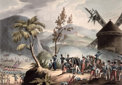 Bitwa pod Roleia, 17 sierpnia 1808, grawerowana przez Thomasa Sutherlanda (bc.1785) (akwatinta) autorstwa William Heath